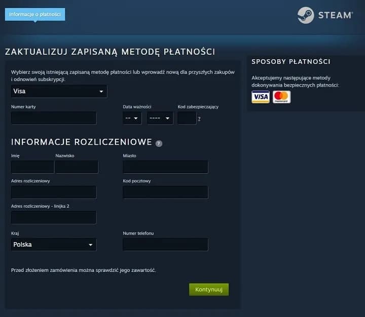 Adres rozliczeniowy Steam - wszystko co musisz wiedzieć o płatnościach