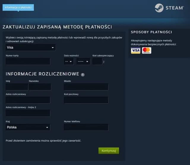 Adres rozliczeniowy Steam - wszystko co musisz wiedzieć o płatnościach